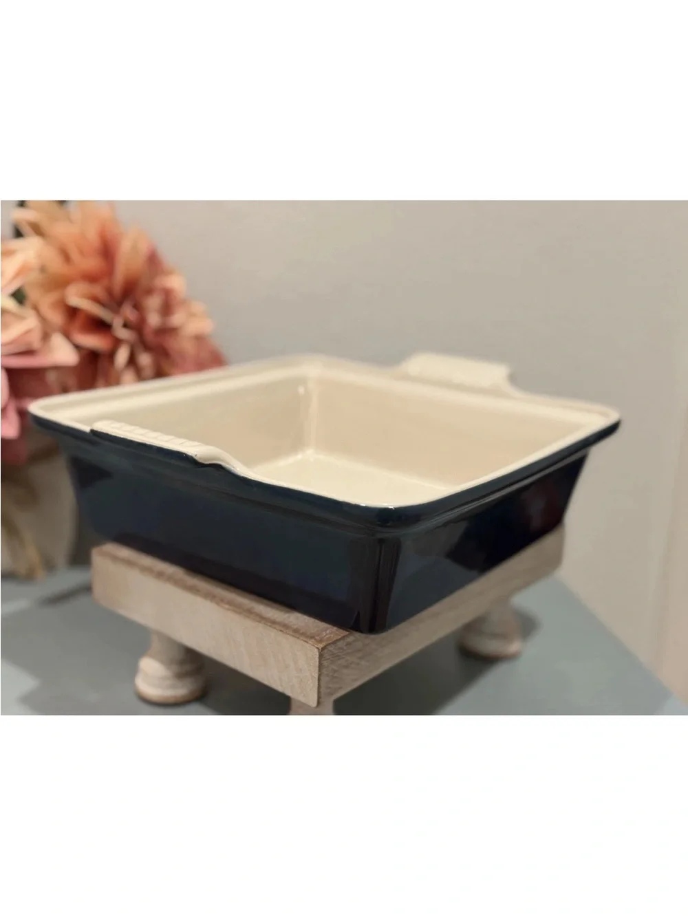 Le Creuset AGAVE Teal 23cm Square Heritage Dish With Lid 9